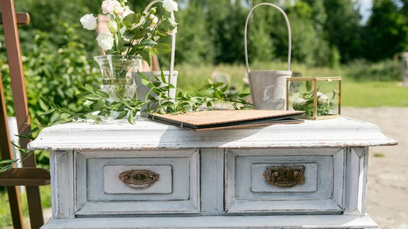 An upcycled cabinet from a car boot sale