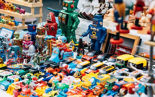 Toys at a car boot sale